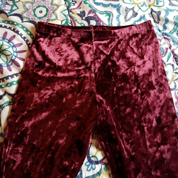 cha cha vente Pants - Crushed Velvet Leggings